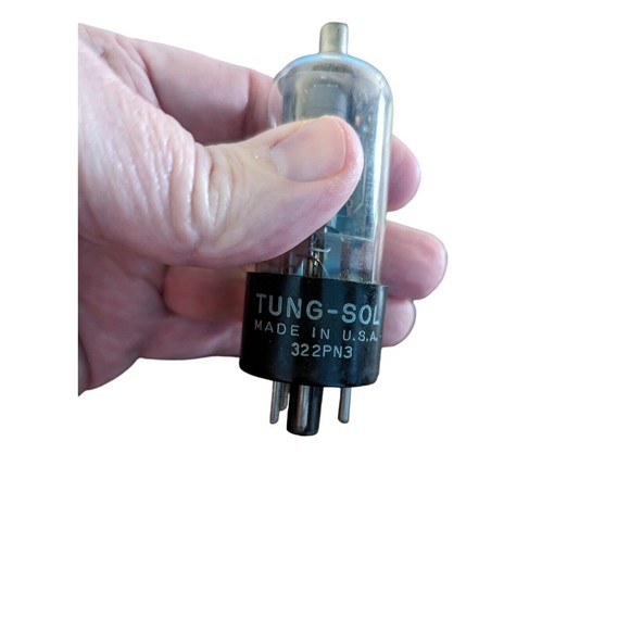 Vintage Tung-Sol Black Plate Vacuum Tube 322PN3 Ham Radio TV Stereo Electronic - Picture 3 of 6